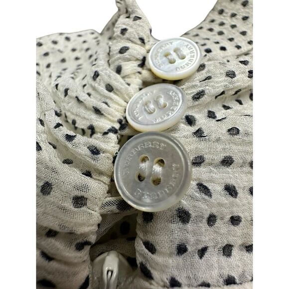 Burberry London England Dresse Silk Polka Dot bow neck sz 38 US 4 - Picture 12 of 16